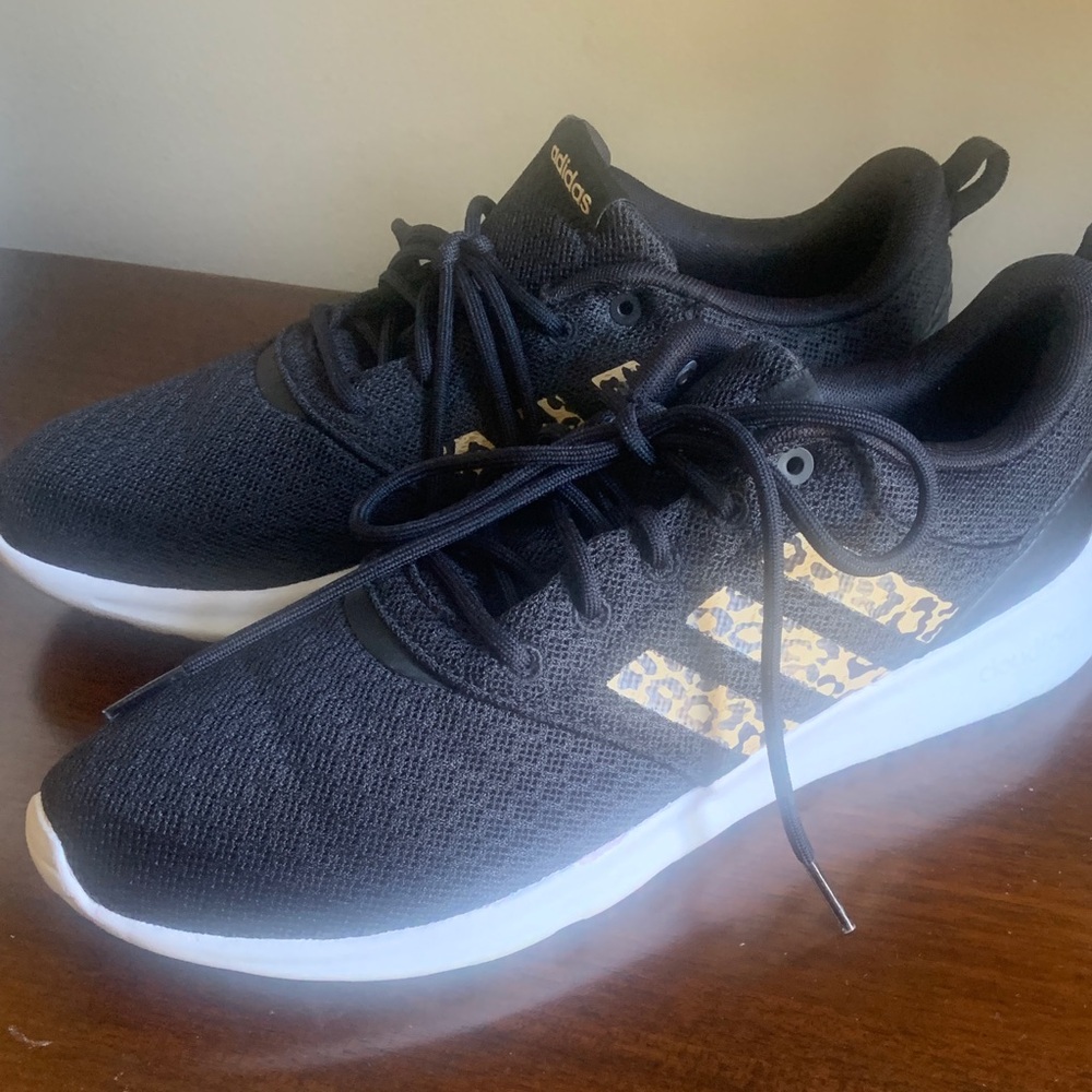 Adidas Men Black and Gold Sneakers